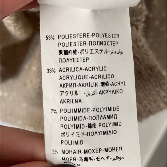 Benetton Gold Sequin Knit Sweater Top - Picture 8 of 10